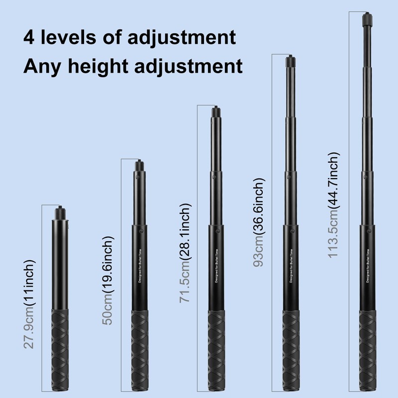 PULUZ 114cm Invisible Selfie Stick for Insta360, Extension Invisible Monopod