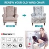Wing Chair Slipcovers 2 Pieces Stretch Spandex Wingback Chair Covers