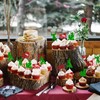 24 piezas de adornos de Navidad para cupcakes con purpurina