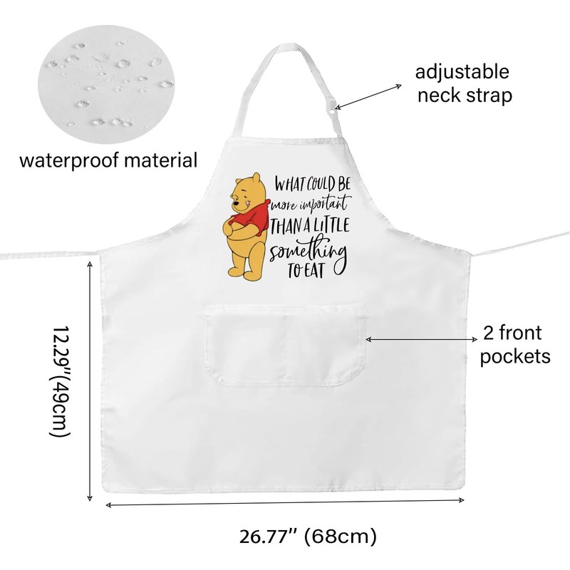 JTOUK Pooh Bear Kitchen Apron Cartoon Character Fans Gift Pooh