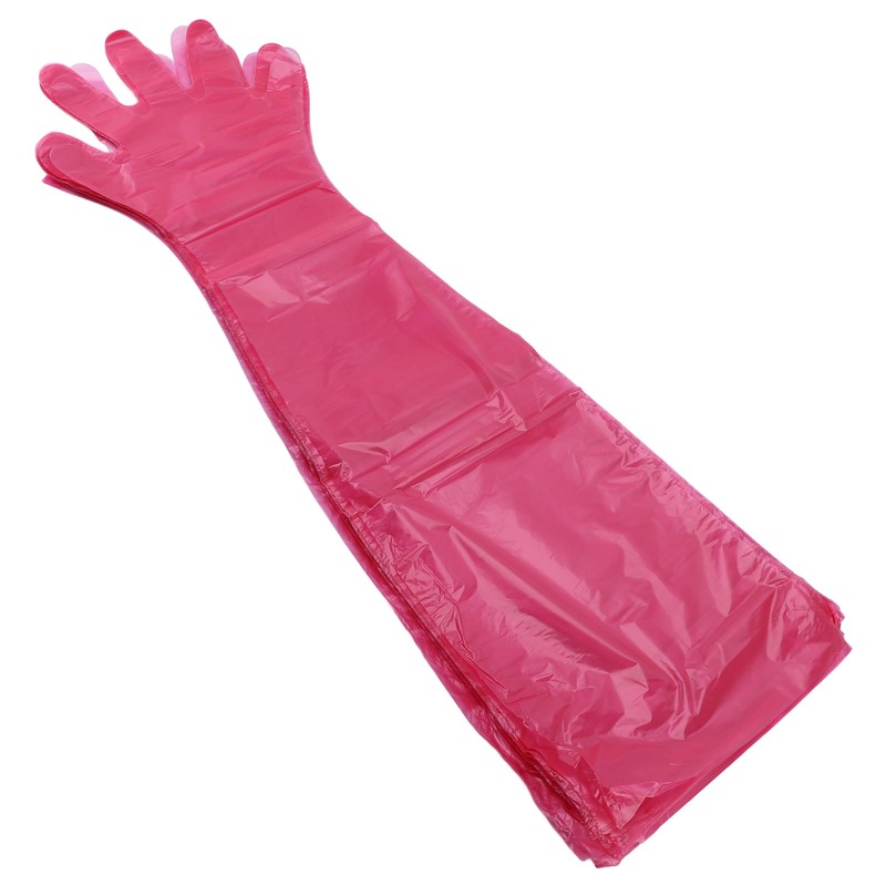 100Pcs Long Arm Disposable Plastic Gloves Safe Reliable Multipurpose Veterinary