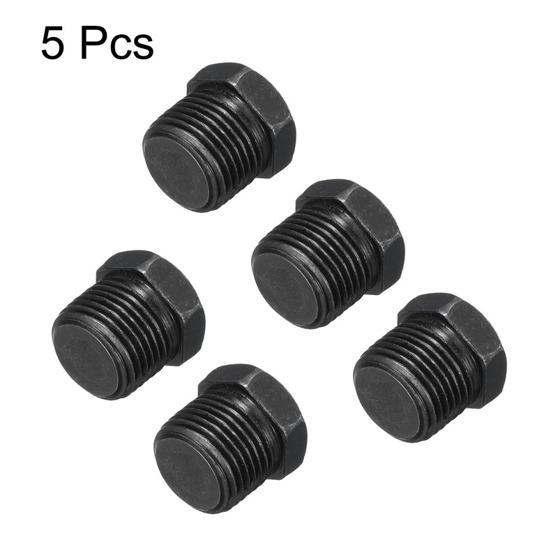 sourcing map 5Pcs 3/8 NPT Outer Hex Head Thread Pipe