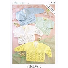 Sirdar Snuggly 3PLY Baby Knitting Pattern 3029 by Sirdar