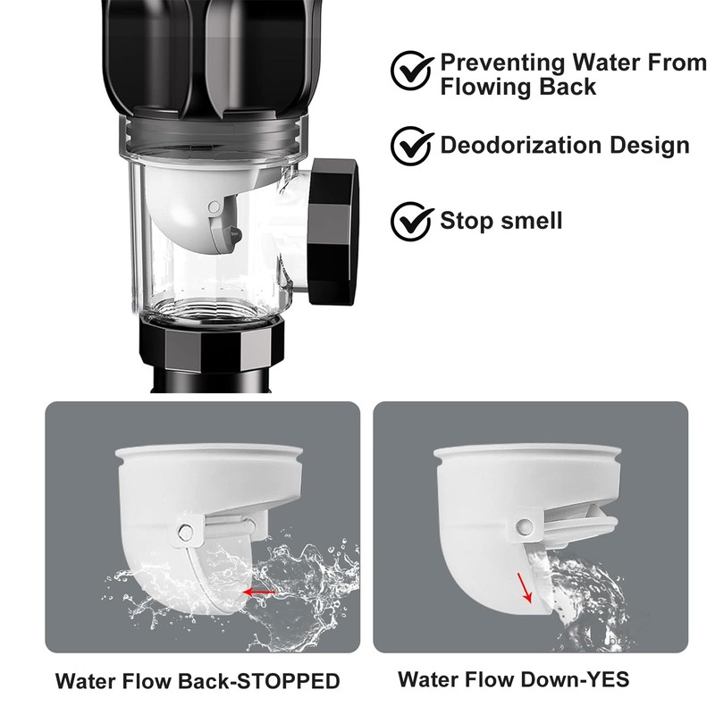BDHYYM Siphon Sink Drain Pipe, Drain Fitting, Sink, Flexible Drain