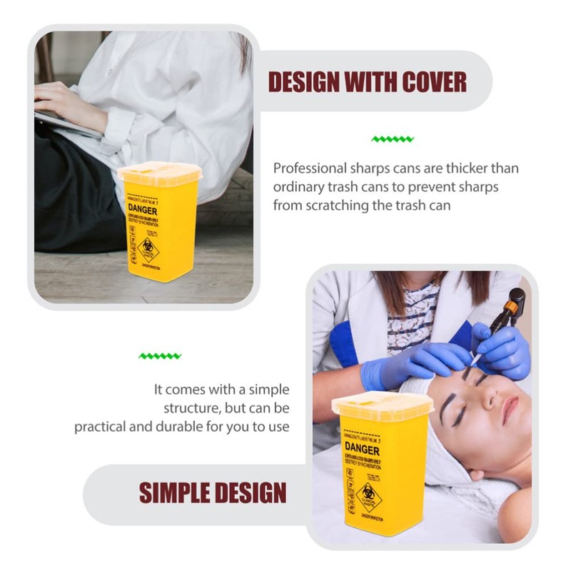 Beavorty Plastic Sharps Disposal Container: 4Pc Needle Disposal Container Small