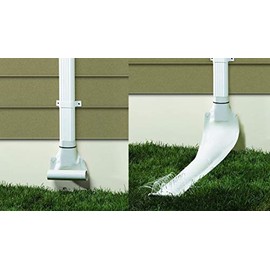 Automatic Downspout Extender, White, 46 x 8-1/2-In.
