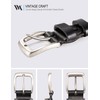 WOLFANT Leather Belt for Men,100% Italian Full Grain Real Solid