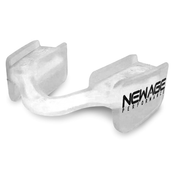 New Age Performance 6DS Low Profile Mouthpiece for High-Intensity Interval Training (HIIT) and Cross Fitness, Increase Strength & Endurance, Faster Recovery, Thin Weightlifting Mouthguard, White