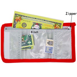 Small wallet with zipper for kids teens boys and girls Party favor Party supplies School supplies Teacher Children Classroom Rewards Treasure Box Carnivals Giveaways Blue Red Yellow 1 Dozen Pack of 12