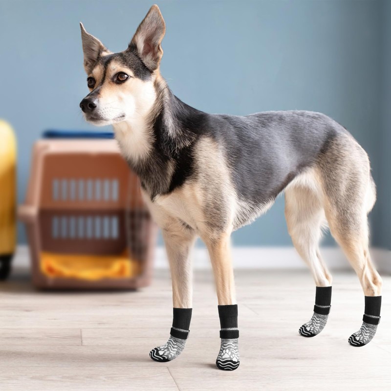 PUPTECK Anti Slip Dog Socks, Shoes with Grippers to Prevent