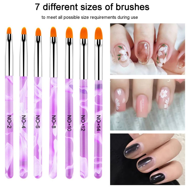 Olakin Nail Art Brushes Set[7 Pcs], Nail Art Painting Pen