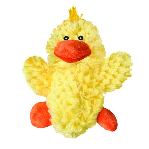 KONG - Plush, Low Stuffing Squeak Duck Dog Toy -