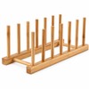 Bamboo Dish Drying Rack for Kitchen Countertop Organization – Reusable