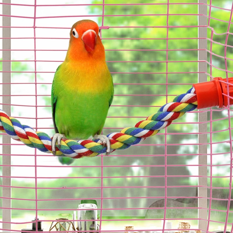 Bird Rope Perches for Parrots, Cockatiels, Parakeets, Budgie Cages Comfy