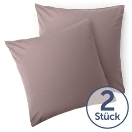Blumtal Set of 2 Cushion Covers, 50 x 50 cm, with Zip, Pillow Case Made of Soft Brushed Microfibre Fabric, Oeko-Tex® Certified, Taupe