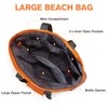 G4Free Large Beach Bag for Women Waterproof Sandproof Beach Tote