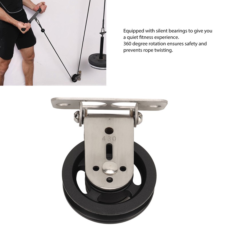 Pulley Wheel Bidirectional Rust Proof Silent Rotation Traction Wheel for