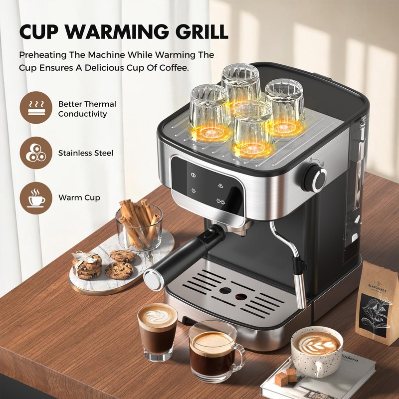 LERTIN Espresso Machine 20 Bar, Professional Espresso Maker With Auto