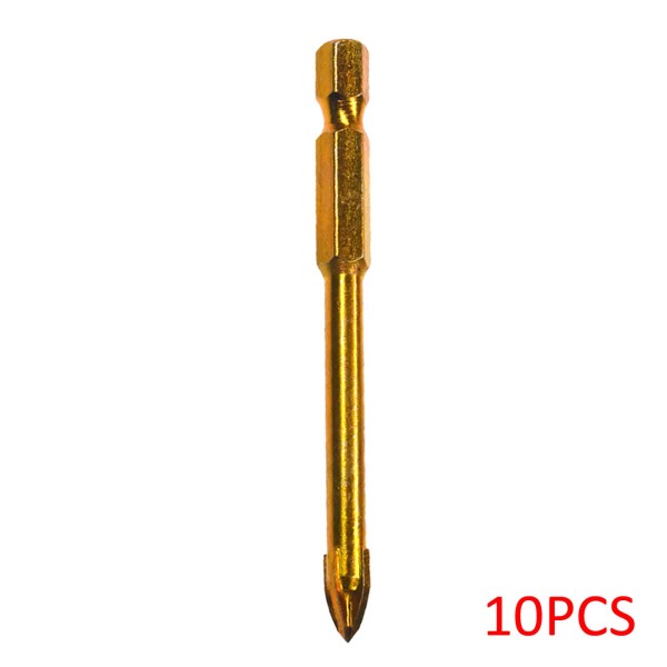 Unbranded 10x 6mm Titanium Ceramic Tile Marble Glass Drill Bit