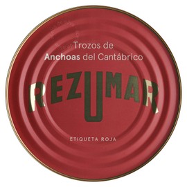 Rezumar - Anchoas Etiqueta Roja - Cantabrian anchovy fillets in pieces in olive oil - 520 g