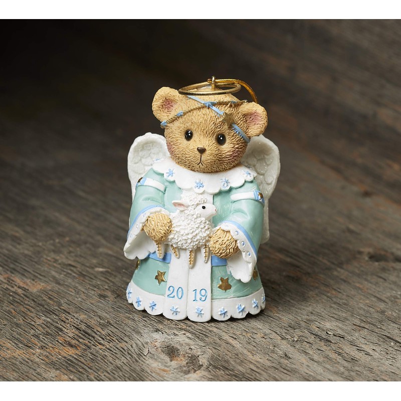 Roman Cherished Teddies, 2019 Dated Angel Bell Teddy Bear Ornament,