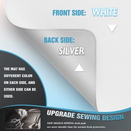 K KNODEL Desk Mat, Blotter, Dual-Sided Office Desk Pad, Waterproof Desk Mat for Desktop, Desk Blotters, PVC Leather Pad Protector (White, 31.5" x 15.7")