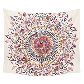 Goldbeing Indian Tapestry, Wall Hanging, Mandala Cloth, Tapestry, Goa, India, Hippie, Boho Style, as Decorative Cloth/Bedspread, Indian Oriental Psychedelic (203 x 153 cm, Style 3)