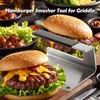 JNXHON Kitchen Tools 6"×5.5" Stainless Steel Hamburger Smash Press, Sandwiches