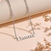 JSNOM Name Necklace Women's Silver: Chain Jewellery with Name Pendant,