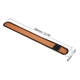 PATIKIL LED Wristband, 6 Pack Light Up Bracelets LED Armbands Glow in The Dark Safety Wrist Band for Parties, Concerts, Festivals, Night Run, Orange, Large