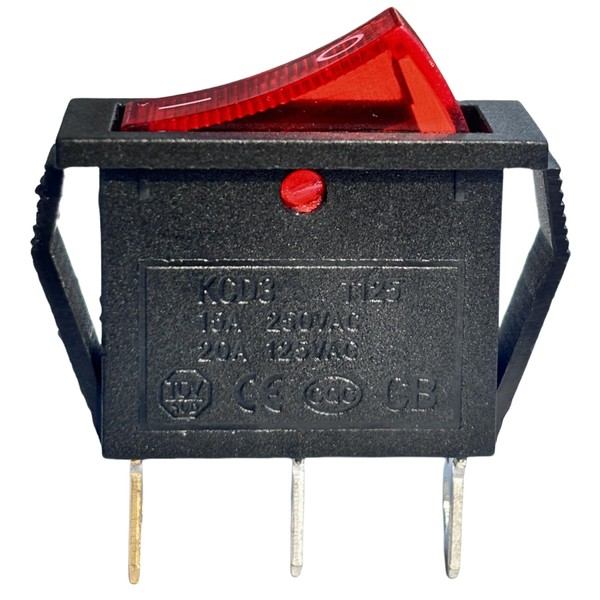 Replace 3 pin 2 Position Red Lighted Rocker Switch for
