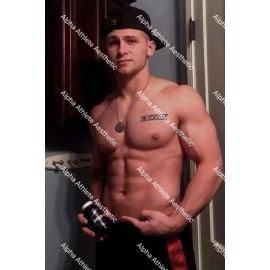 Shirtless Male with Muscular Physique beefcake tattoo abs 4x6 Photo #61