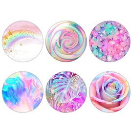 Nsotts (6 Pack) Collapsible Cell Phone Grip for Smartphones,Expanding Cellphone Holder for Phone - Colorful Pattern