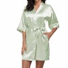Teemie Women's Satin Robe Kimono Bathrobe for Women Bridesmaid Bride