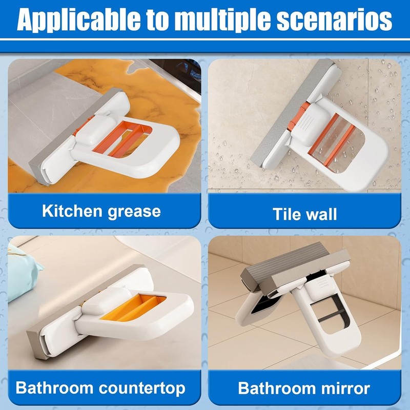 2026 Foldable Water Absorbing Desktop Sponge Mop, Mini Compact Scrubber