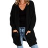 Miladusa Women's Cardigan Sweaters Long Sleeve Plus Size Solid Cable