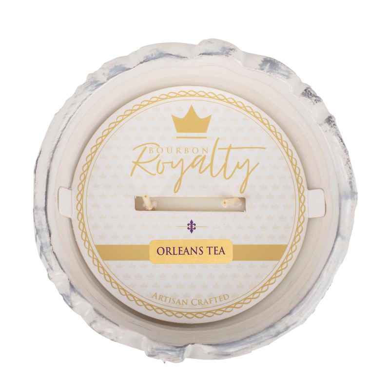Bourbon Royalty Classic White Marquis Medium 10 Ounce Ceramic/Wax Scented
