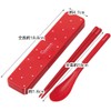 Skater CCS3SAAG-A Combination Set, Chopsticks and Spoon Set, Antibacterial, Casmine,