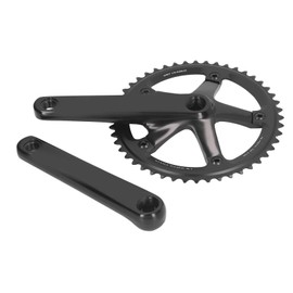 Aluminum Alloy 144 BCD 48T Single Speed Crankset Bike Crank Arm Crank Arm Set Black