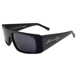 Black Flys Fly Straight Sunglass Matte Black w/Smoke Polarized Lens