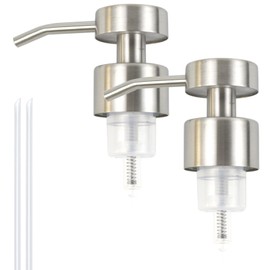 Foam Soap Dispenser Pump Replacement (2-Pack) - 27mm/1.06" Thread for Stainless Steel & Plastic Bottles, Excludes Glass/Ceramic/Resin, Bathroom Countertop Foaming Pump