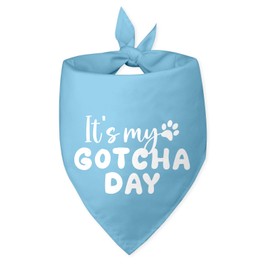 It's My Gotcha Day Dog Bandana Adoption Day Dog Bandana Blue Dog Bandana Pet Bandanas for Dogs Funny Cute Dog Bandana Photo Prop Pet Scarf Accessories for Pet Dog Lovers Gifts