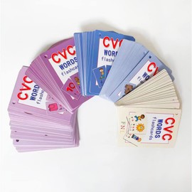 Lachilly CVC Words Flashcard Consonant+Vowel+onsonant Toddler Learning Supplies for Kindergarten Teacher Teaching Aids 126 Cards