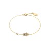LATELITA Hamsa Hand Charm Bracelet Sterling Silver Simulated Cubic Zirconia