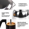 Vaolvpant 9 Cup Glass Clear Moka Pot Thickened 304 Stainless