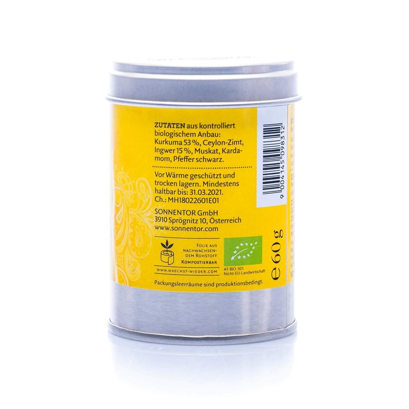 Sonnentor Organic Turmeric Latte Ginger (2 x 60 g)