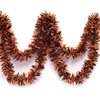 TCDesignerProducts Metallic Tinsel Twist Garland, Black and Orange - 4