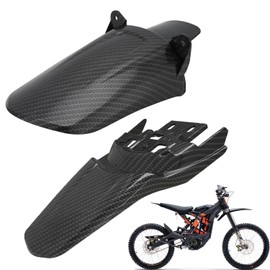 Dirt Bike Fender,Motorcycle Rear Mudguards Kit Back Fender Mud Guards Protector for Surron Sur Ron Sur-Ron Light Bee Electric Dirt Bike-Carbon Fiber Pattern