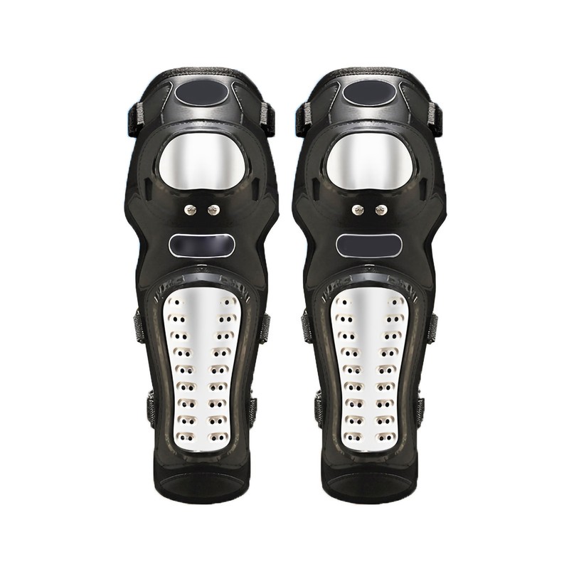 Motorcycle Protective Gear Set Stainless Steel Knee Pads Elbow Guards