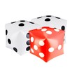 2 White and 1 Red Giant Inflatable Dice Toys,Large Dice